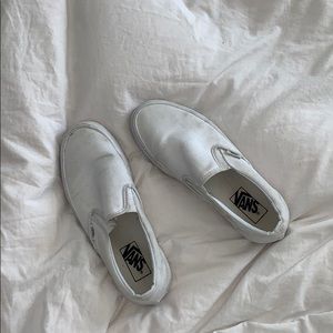 White slip on vans